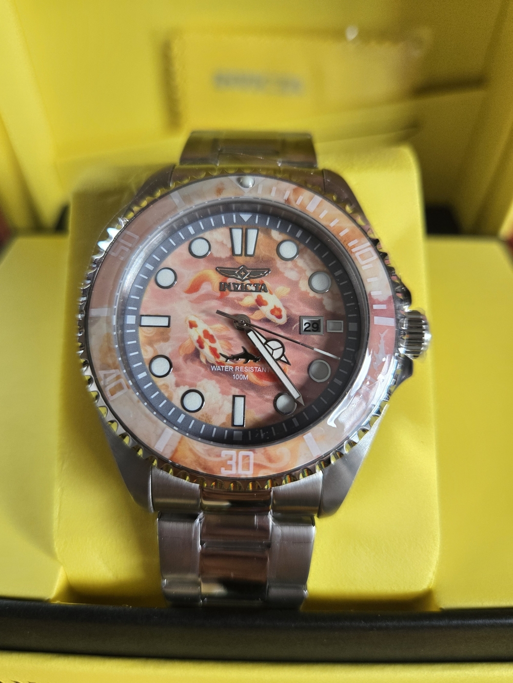 51062 Invicta Pro Diver Visions From Above Men's Watch Koi Fish 43mm